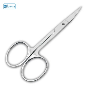 Petits ciseaux à broder classiques de haute qualité avec poignée pliée et lames droites bord lisse en acier inoxydable - Product Image 1