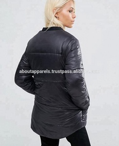 Chaquetas acolchadas y acolchadas negras \ Venta al por mayor en línea 2022 Nueva moda, Chaqueta acolchada de algodón transpirable para mujer barata, - Product Image 2
