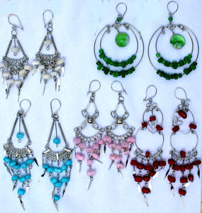 Pendientes de Perlas de Color Plata Alpaca, Lote de Joyería Peruana, Productos de Joyería Artesanal al por Mayor - Product Image 1