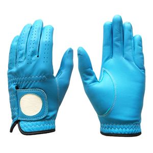 Gant de golf Budi Makmur GGFL de haute qualité en cuir de couleur bleue - Product Image 1