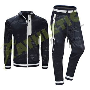 Survêtement zippé pour homme Athletic International, coupe classique, polyester/coton, anti-UV, respirant, séchage rapide - Product Image 4