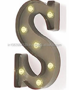 Signe de lettres de l'alphabet avec lumière led, 7 lettres - Product Image 1