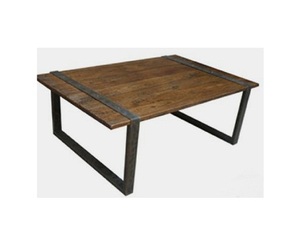 Mesa de centro de hierro de la más alta calidad con tapa de vidrio Juego de 2 tamaños diferentes Mesa de centro de sala de estar para uso doméstico - Product Image 2