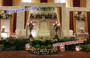Escenario de boda de estilo elegante, escenario de fondo de boda, paneles de Cachemira para decoración, último diseño - Product Image 2