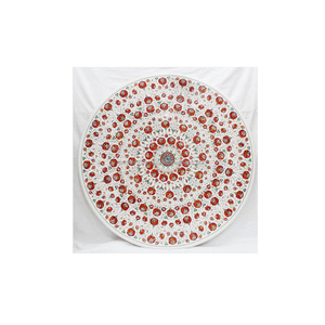 Haut de Table incrusté de marbre, plateau de Table à manger, avec incrustation de marbre - Product Image 1