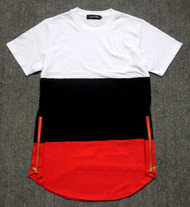 Nouvelle mode zips latéraux t-shirts - Product Image 1