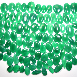 Ónix Verde Suelto Premium al por Mayor, Cabujón Único de Jaipur, Gema Natural Hecha a Mano por Artesanos, Corte para Joyería a Granel - Product Image 1