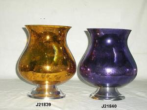 Candelabros de aluminio fundido de gran venta con chimenea de vidrio en muchos colores decoración del hogar vajilla portavelas - Product Image 3