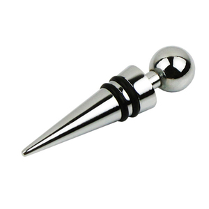 Bouchon de bouteille à poignée en forme de boule en métal - Product Image 1