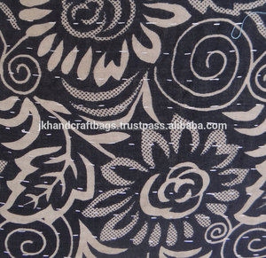 Wholesale Vintage Cotton Reversible Sari Kantha <b>Cushion</b> Cover Case - Product Image 3
