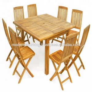 Moderno Acacia Sólido Bistro Set Patio al aire libre Muebles Jardín Sillas plegables Material de madera de ratán de Vietnam - Product Image 2