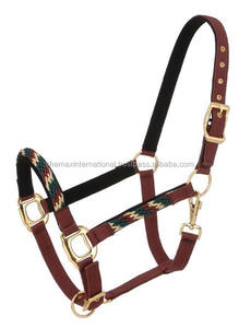 Shemax International Horse Equestrian Nylon <b>Halters</b> with Poly Rope Overlay Model SI-2139 - Product Image 6