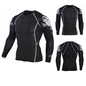 Rashguard personnalisé sublimé MMA à manches longues anti-UV unisexe 100% nylon - Product Image 1