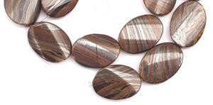 Ojo de tigre de hierro, cuentas ovaladas, collar de piedra, piedras, cuentas ovaladas, dijes de cristal para la fabricación de joyas, collar de cristal para mujer, mayorista - Product Image 2