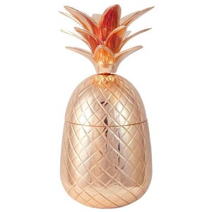 Agitateur à cocktail ananas doré brillant Shaker à martini en acier inoxydable Tasse à cocktail pour bar de fête fait à la main - Product Image 1