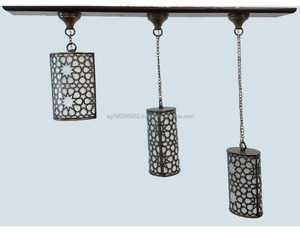 BR375 Colgante de isla lineal de latón envejecido Diseño moderno-tradicional para iluminación del hogar para accesorio de techo escalonado o candelabro - Product Image 1