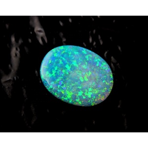 Cabujón de forma ovalada doblete de ópalo australiano natural - Product Image 4