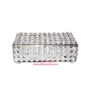 Caja de Joyería de Cristal Plateado con Cuentas, de Alta Calidad, Especial y Costosa, para Regalo de Boda - Product Image 1