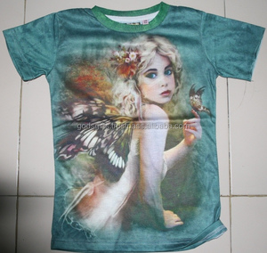 Cheap Kids Sublimated Tshirt Wholesale 100% Cotton Bamboo Pima Organic Cotton Kids Clothing OEM Kids Ruffle Online Shopping - Product Image 4