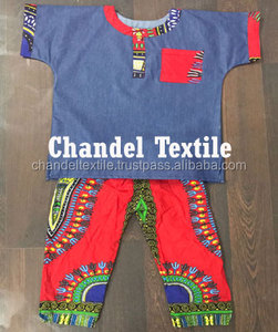 Dashiki เซ็ตเสื้อกางเกงเด็ก Dashiki,ชุดแอฟริกันหนึ่งขนาดเสื้อผ้าเด็กแอฟริกาขี้ผึ้งผ้าฝ้ายชุดเสื้อ Dashiki - Product Image 2