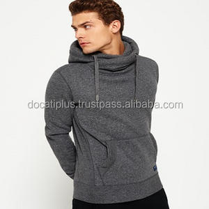 Custom oem service polyester Crossover Neck <b>Hoodie</b> for Men - Product Image 3