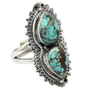 Bagues en argent Sterling 925 Turquoise en forme de poire, bijoux en argent indien, bijoux en argent Sterling 925, vente en gros - Product Image 3