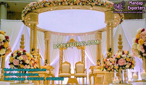 Majestuoso Mandap Tradicional Indio para Bodas, Decoración de Fibra de Vidrio, Duradero, Personalizable, Elegante Escenario Blanco para Eventos en el Reino Unido - Product Image 4
