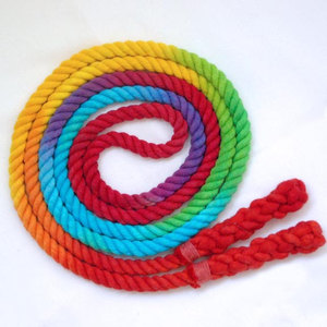 Cuerda de Saltar Individual de Alta Calidad, Tejida y Teñida a Mano, Colores Arcoíris - Product Image 1