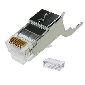 Bolein Cat3 6P4C RJ11 Cabo Lan Patch Cord Conector Cat5E Cat6 8P8C RJ45 STP UTP Modular Plug