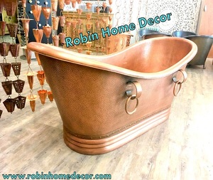 L'usine fournit une baignoire en cuivre de conception Unique pour salle de bain du fabricant et de l'exportation indiens - Product Image 3