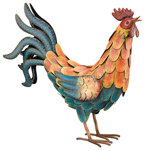 Canto de gallo de metal para decoración de jardín - Product Image 1