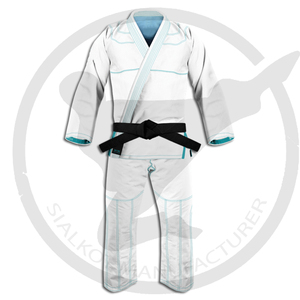 Uniformes de Jiu Jitsu Gi duraderos de algodón 100% de alta calidad con logotipo personalizado y pantalones cortos para Artes Marciales Unisex BJJ Kimono - Product Image 1