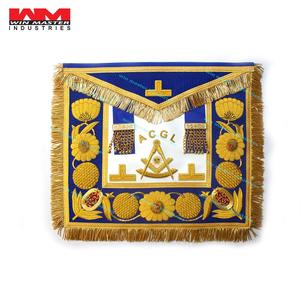 Delantal de Regalia masónica bordado a mano, mandil masónico Master Mason, venta al por mayor - Product Image 3
