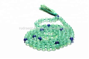 Unisex 108 Mala collar de cuentas Aventurina ónix diamante perla cadenas borla Bohemia moda religiosa regalos con cuentas fiestas - Product Image 3