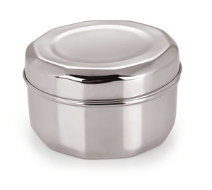 Household Kitchenware Stainless Steel Mirror Polished Light Puri Snacks Food Cake Storage Dabba for Travel Outdoor Activity - Product Image 1