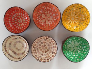 ชามมะพร้าวเคลือบสีหลากสี ยี่ห้อ VIET DELTA ผลิตในเวียดนาม อายุการเก็บรักษา 24 เดือน - Product Image 2