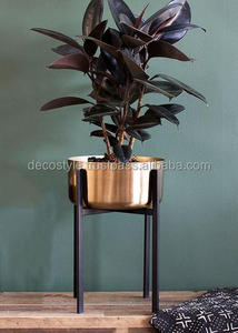 Maceta de pared galvanizada estilo granja con soporte plegable recubierto acabado para fiestas de vacaciones centro comercial plantas verdes hoteles - Product Image 6