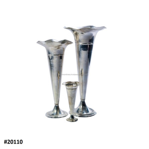 Florero de trompeta indio de Metal de los más vendidos, florero de lujo con plateado para dormitorio, jarrones con diseños de diferentes formas - Product Image 2