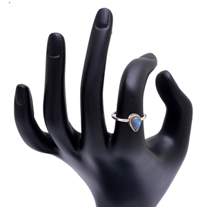 925 argent fait à la main en forme de poire bleu Labradorite anneau Style classique bijoux lunette réglage fabriqué haut grossiste exportateur - Product Image 2