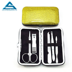 Venta al por mayor de alta calidad de tamaño personalizado 5 uds kits de cuidado de uñas de uso doméstico-Pinzas de belleza de Acero Inoxidable base de instrumentos quirúrgicos - Product Image 4