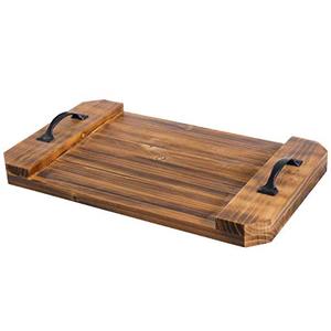 Bandeja de servicio de madera de gran tamaño para el desayuno y el café, accesorio decorativo perfecto con logotipo personalizado - Product Image 2
