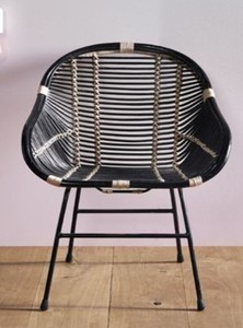 Silla de ocio moderna de ratán natural con patas de metal al por mayor para muebles para el hogar diseñados en Indonesia para sala de estar - Product Image 2