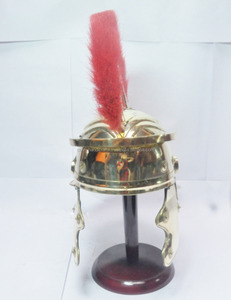 Casco de legionaria romana de latón, armadura romana, disfraz, Sca, rojo, CHMH30017 - Product Image 4