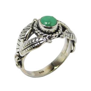 Offre Spéciale vert cuivre Turquoise pierre précieuse bague 925 bijoux en argent Sterling éternité Vermeil anneaux bijoux fantaisie - Product Image 1