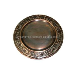 Placa de cargador Bronce Antiguo Borde en relieve Placas de cargador Placa de cargas martilladas Mejor calidad superior Antiguo moderno - Product Image 1