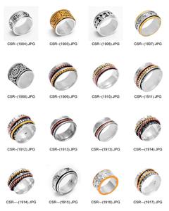 925 sterling silver jewelry <b>spinner</b> plain wholesale price <b>ring</b> collection - Product Image 2