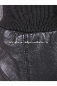 Chaqueta Bomber de cuero puro para mujer, recortada, personalizada - Product Image 5