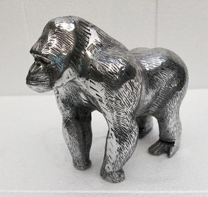 Statue de gorille en métal, figurine de table, sculpture de qualité supérieure en aluminium, figurines d'animaux, articles cadeaux - Product Image 5