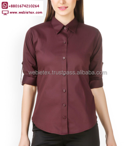 Chemise d'été décontractée en popeline à manches longues pour femmes Blouses pour femmes - Product Image 1