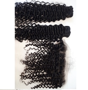 BT Hair – Extensions de cheveux vietnamiens Remy de haute qualité, bouclés profonds et doux, avec frontal 13*6, différentes longueurs (6''-40''), trame de 100g/lot - Product Image 4